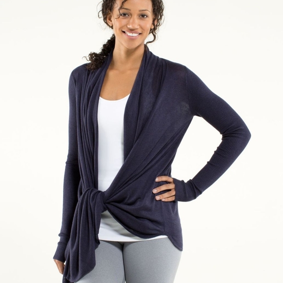 Lululemon purple Universal Wrap Draped Waterfall Open Front Cardigan - Picture 8 of 8